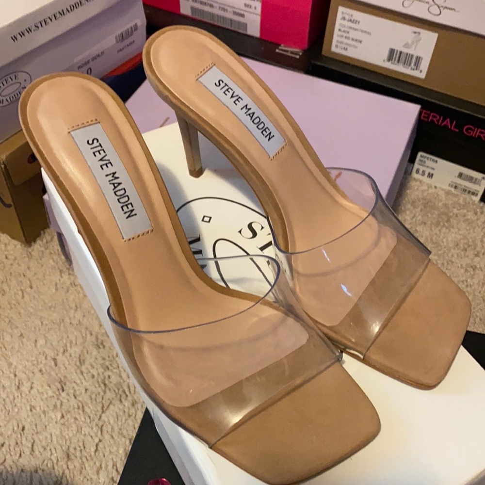 Steve Madden Clear Heel Sandals